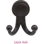 Leyla Sert Plastik Askılık Vestiyer Duvar Askısı Dolap Elbise Askılığı Mat Siyah.