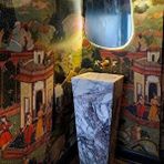 Leylak Cilalı Mermer Konik Ayaklı Kare Lavabo Ntrvs25 Beyaz