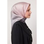 Leylak Geçişli Twill İpek Eşarp