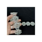 Leylak Store Kristal Taşlı Ütüyle Yapışan Aplik Şerit Abiye 50cm