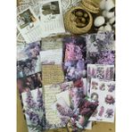 Leylak Temalı Bullet Journal Kağıt Etiket Sticker Seti Journal / Defter / Çıkartma / Scrapbook - Renkli - Mat Sticker - Farklı