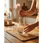 Leylart Borosilicat Cam Başucu Sürahisi Bardak Kapaklı Set 03 - 1 lt