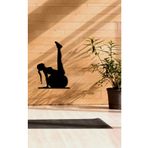 Leylaser 35x25 cm 3 mm Pilates Toplu Siyah MDF Lazer Kesim Dekor Ahşap Tablo