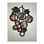 Leylaser 60x45 cm Siyah Üzüm Desenli 8'li Fotoğraf Çerçevesi