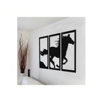 Leylaser 80x50 cm 3 mm Koşan At Figürlü Büyük Boy MDF Ahşap Duvar Panosu
