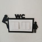Leylaser Wc Dekoratif Elektrik Anahtarı Çerçevesi Wc Prizlik