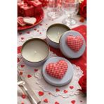 Leylooks Kalp Detaylı Teneke Mum (2’li ve Kutulu Gönderim) - 2 Adet