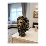 leynart design Aslan Kafası Figürü Ev Dekorasyon Eşyası 15cm / Biblo Ev Ofis Dekoru