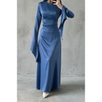 leyuze Melisa Tesettür Abiye İndigo