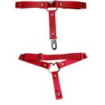 LFUFUESHOP Metal Klipsli Kalp Bacak Jartiyerleri, Uyluk Yüksekleri için Jartiyer Kemerleri, Kadınlar için Nihai Bacak Koşum Takımı (Kırmızı), Kırmızı, medium size
