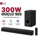 Lg 300 W Zengin Bas Performanslı 2.1 Kanal Soundbar Harici Güçlü Subwoofer Içeren Özel Tasarımlı Yüksek Çözünürlüklü Akıllı Ses Seti - Siyah
