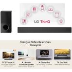 Lg 600W Güç 4.1 Kanal Ev Sinema & Soundbar Dts Virtual:x Yüksek Ses ve Kalite, Kablosuz Bluetooth Optik, HDMI ve USB Bağlantı, Al Sound Pro + Lambader