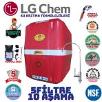 Lg Chem Cool Kırmızı Beyaz Pompalı Montaj Dahil 8 Litre 5 Filtre 10 Aşama Su Arıtma Cihazı