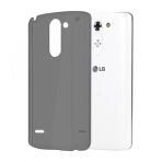 Lg G3 Stylus (D693) Kilif Soft Silikon Seffaf-Siyah Arka Kapak