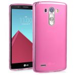 Lg G4 Kilif Soft Silikon Seffaf-Pembe Arka Kapak