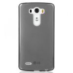 Lg G4 Kılıf Soft Silikon Şeffaf-Siyah Arka Kapak