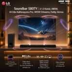 Lg Soundbar S80TY | 3.1.3 Kanal, 480W, Aı Oda Kalibrasyonu Pro, Wow Orkestra, Dolby Atmos - Siyah