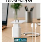 Lg V60 Thinq 5g Için 25 Watt Süper Hızlı Şarj Aleti - Beyaz