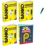 Lgs 8. Sınıf Banko Serisi Matematik Türkçe Fen ve Son Model Paragraf 4lü Set Soru Bankaları - setli ürün