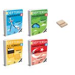 Lgs 8. Sınıf Defterim Matematik Fen Türkçe ve Inkılap 4lü Set + Telefon Standı