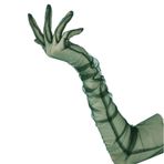 LHLHY 70cm Gelin Eldivenleri, Kadın Uzun Tül Eldivenleri, Cadılar Bayramı Opera Partisi Eldivenleri, Yemek Eldivenleri(Verde oscuro)