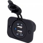 Lhr 12-24V Su Geçirmez Kapaklı Çiftli USB Şarj Çakmak Soketi