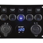 Lhr 5 Anahtarlı Voltmetre ve USB Şarjlı Switch Panel