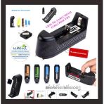 Li-İon 18650-17650-17335-16500-14500 3.7V 4.2 Şarjlı Pil Şarj Cihazı Aleti - 18650 Pil Şarj Cihazı Tekli Li-On Battery Unıversal Charger