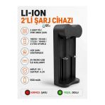 Lı-Ion 2’Li Pil Şarj Cihazı 18650 21700 Uyumlu Led Göstergeli Micro Usb Lityum Pil Şarj Aleti Fener Ve Cihaz Pili