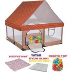 Lia Bebek Bebek Ve Çocuk Güvenli Oyun Alanı & Oyun Parkı 120X120Cm Bambu Yatağı