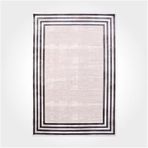 Lia Krem Çerçeveli Yün Modern Geometrik Etnik Desenli Boho Makinada Yıkanabilir Hafif Hav Toz Vermez Leke Tutmaz Kaymaz Taban Dijital Makine Baskı Halı Oturma Odası Salon Yolluk Koridor Mutfak Halısı