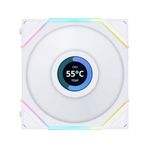 Lian Li G99.12RTLLCD1W.00 Uni Fan TL-LCD Reverse 1x120 mm Beyaz Kasa Fanı