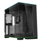 Lian Li O11D EVO RGB Oyun Bilgisayarı Kasası ATX Siyah - RGB Aydınlatmalı Midi Tower PC Kasası, 455 mm'ye Kadar Ekran Kartları, 420 mm'ye kadar Radyatör, Siyah PC Case Çelik, Alüminyum,