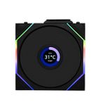 Lian Li UNI FAN REVERSE TL WIRELESS LCD 1x120mm Siyah Kasa Fanı (G99.12RTLLCD1W1B.00)