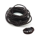 LIANCHEN 10 metre 3 mm örgülü deri kordon, ince deri kayış, kahverengi deri kordon, poliüretan takı, örgü ip, kendin yap el sanatları, anahtarlık, bileklik takı için (kahverengi, 3 mm)
