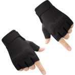 Liangduo Shop A-Siyah Tarzı Xl Boyutu Erkekler Taktik Eldiven Yarım Parmak Bisiklet Eldiven Askeri Ordu Çekim Eldiven Kaymaz Açık Spor Fitness Aksesuarları (Yurt Dışından) - bisiklet eldiveni