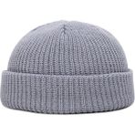 Liangduo Shop Gri Tarzı Moda Erkek Bere Kış Örgü Şapka Erkek Kafatası Denizci Kap Manşetleri Retro Donanma Kısa Şapka Düz Renk Unisex Sonbahar Sıcak (Yurt Dışından) - Standart - Renkli
