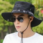 Liangduo Shop Siyah Stil Nıxhıt Güneş Koruyucu Erkek Kap Yaz Katlanabilir Nefes Açık Spor Seyahat Kamp Yürüyüş Tırmanma Balıkçılık Güneş Kovası Şapka X022 (Yurt Dışından) - Standart - Renkli - yürüyüş şapkası