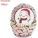 Lianghao Shopb Kardan Adam Stili Noel Cupcake Kağıt Kalıbı Muffin Cupcake Kalıpları Kek Tepsisi Fırın Malzemeleri Fırın Malzemeleri Noel Kek Süslemeleri (Yurt Dışından) - Renkli