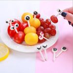 Lianghao Shopb LWT155-10PC Tarzı Parti Kek Tatlı Bento Aksesuarları Için Yenilik Plastik Karikatür Hayvanlar Karınca Kediler Müzik Nokta Şekil Gıda Meyve Çatal Seti (Yurt Dışından) - Beyaz