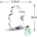 Lianghao Shopb No.4 Tarzı Noel Kalıp Paslanmaz Çelik Bisküvi Kalıbı Dıy Noel Kurabiye Kesici Kalıp Pasta Geyik Noel Baba Kar Tanesi Zencefil Adam Hediye (Yurt Dışından) - Renkli