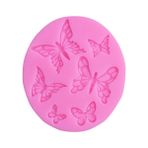 Lianghao Shopb Pembe Tarzı Yeni Oval Şekilli Kelebek Desenli Pasta Kalıbı Çikolata Şeker Hamuru Yapımı Silikon Kalıp Pasta Dekorasyon Araçları Mutfak Aksesuarları (Yurt Dışından) - Renkli