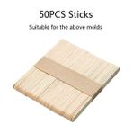 Lianghao Shopb YH006504 Stili Ev Yapımı Dondurma Kalıbı ile Elma Şekeri Dondurma Kalıpları, Sticks ile Derin Dondurucu Meyve Suyu Dondurma Küpü Yapıcı Kalıp (Yurt Dışından) - Beyaz