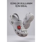 Liarca Hero-Clog Macera Serisi - Gri Maske Figürlü Erkek Çocuk - Bebek Terlik ve Sandalet: Ultra Hafif, Anatomik Iç Tabanlı ve Kaymaz Emniyetli Yazlık Çocuk Kapalı Terlik