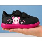 Lias Shoes Kız Çocuk Pink Panda Baskılı Spor Ayakkabı Sneaker - Siyah