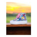 LİASSHOES renkli kalpler 3d silikon detay tasarım hologram kız çocuk ayakkabı sneaker