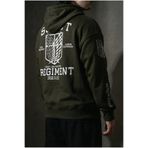 Liber Attack On Titan - Fermuarlı Hoodie Oversize Şardonlu Sweatshirt Hırka