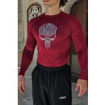 Liber Batman - Uzun Kollu Compression T-shirt (BORDO)