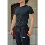 Liber Slim Fit Basic Compression T-Shirt Siyah Erkek Kısa Kol Nefes Alan Polyester Kumaş