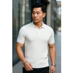 Liberto Erkek Dokulu Polo Yaka Triko Tişört – Modern Fit Tasarım